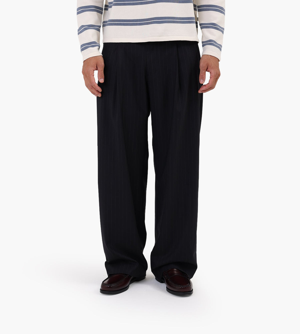 NN.07 Kay Trousers 10037 Navy Stripe