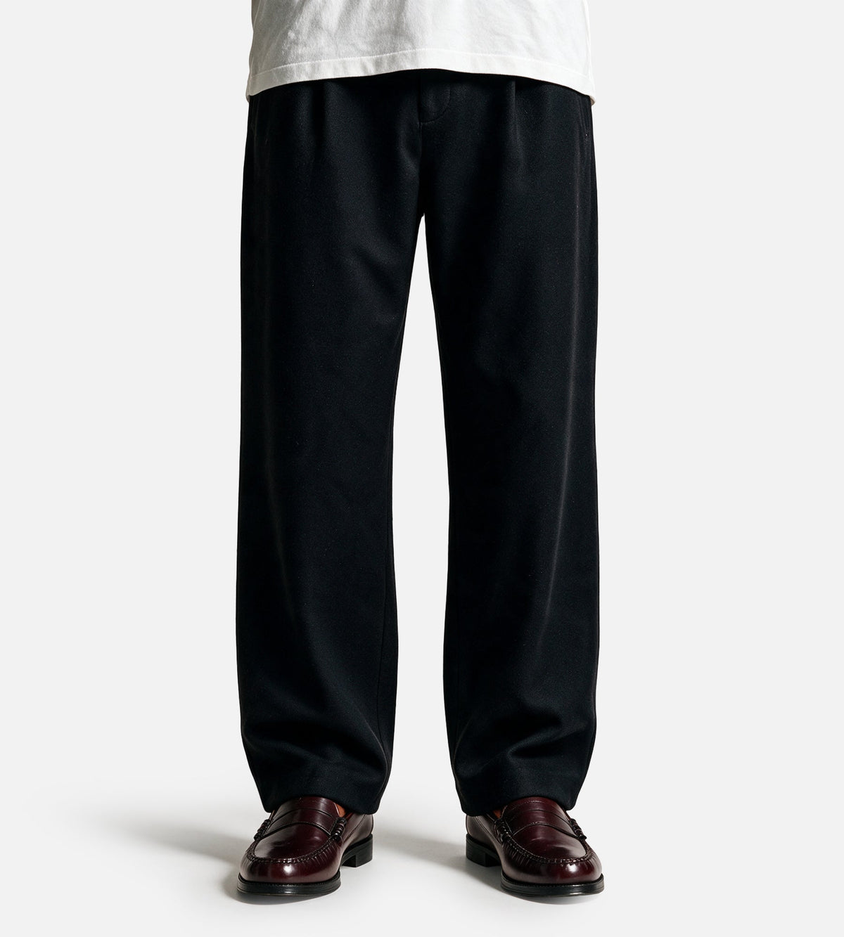 Arte Antwerp Wool Pleated Gallery Pants Black