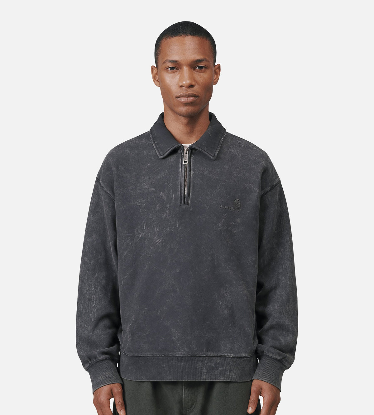 Carhartt WIP Lambert Polo Sweater Black
