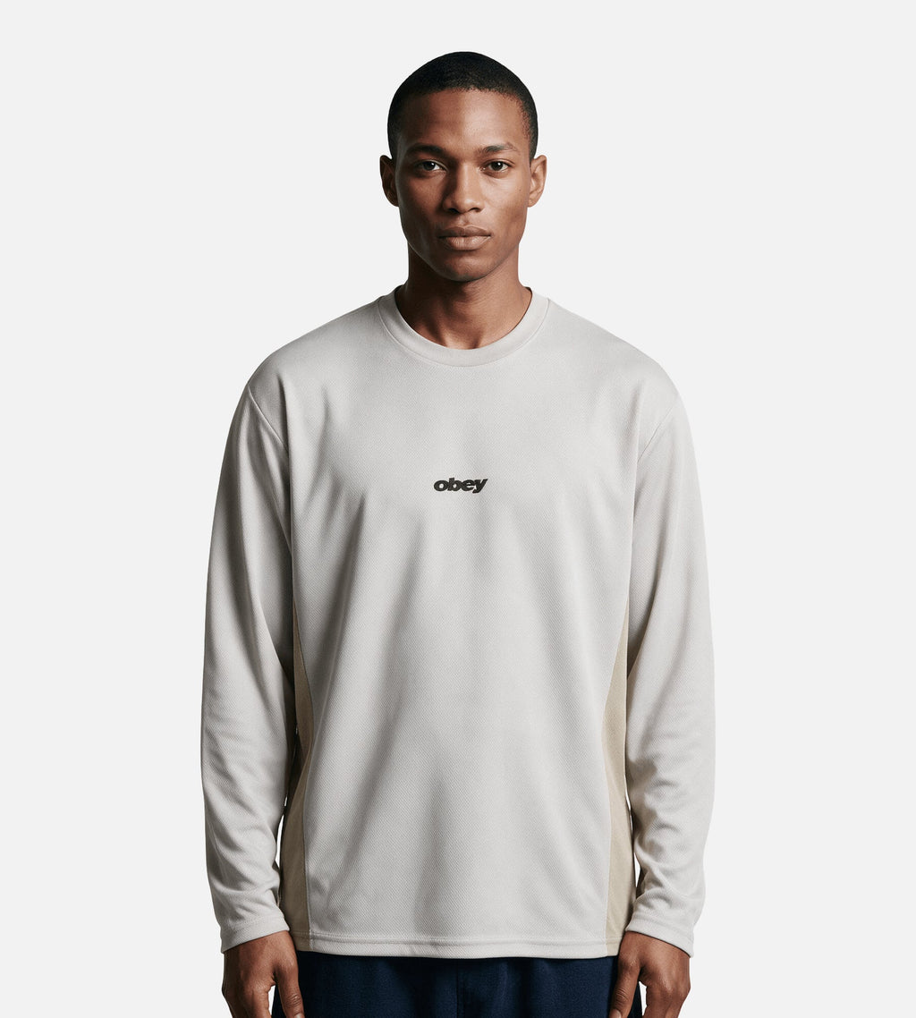 Obey Basecamp Knit Long Sleeve Shirt Drizzle Multi