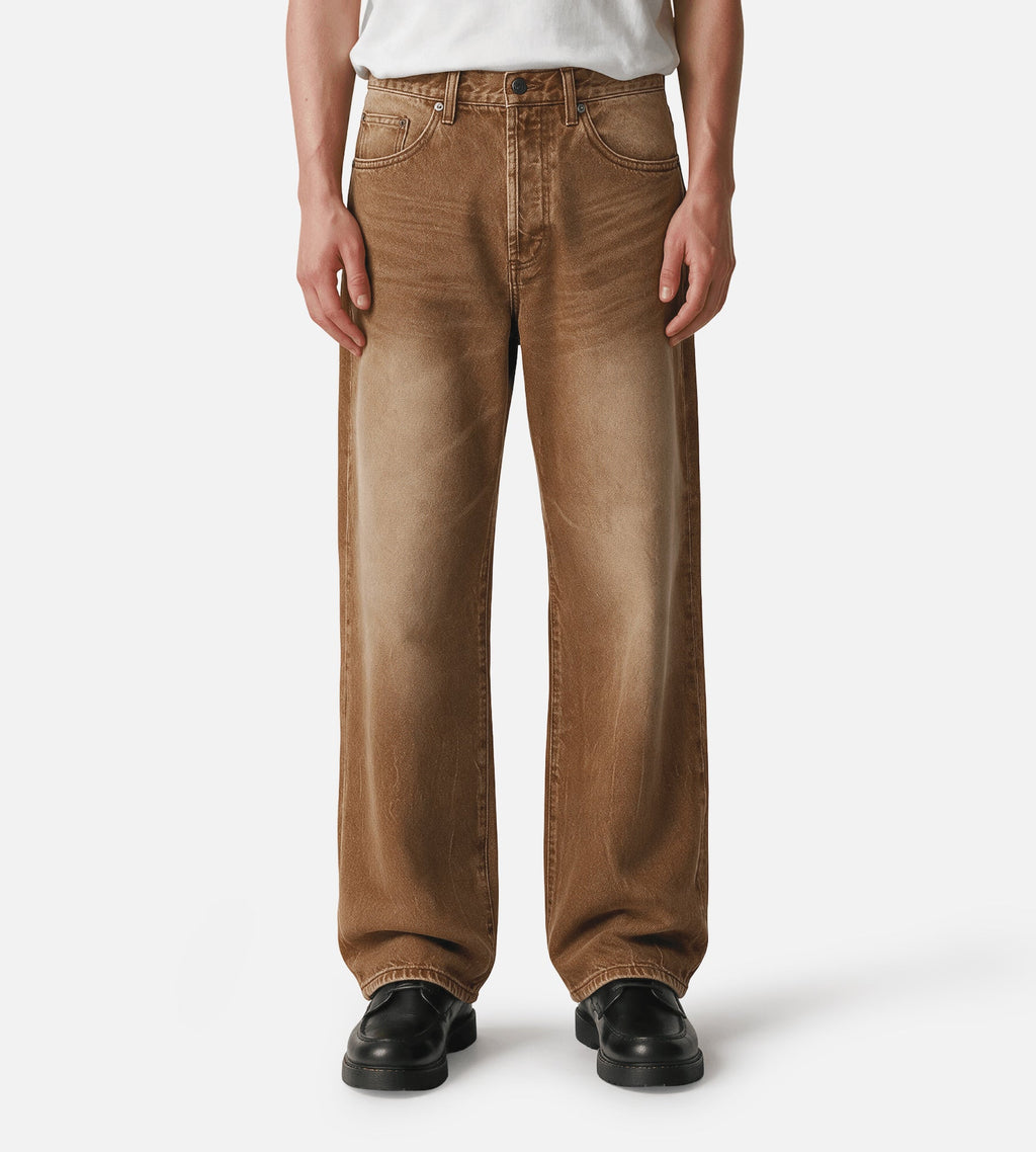 Obey Boxcar Straight Leg Denim Archive Brown