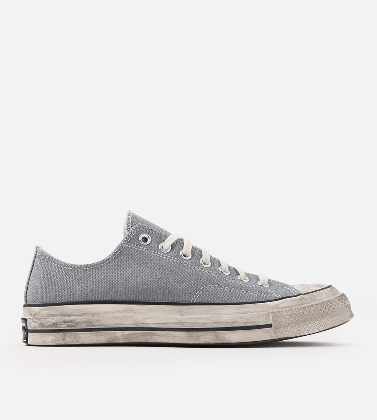 Converse Chuck 70 Low Washed Canvas Classic Grey Egret Black