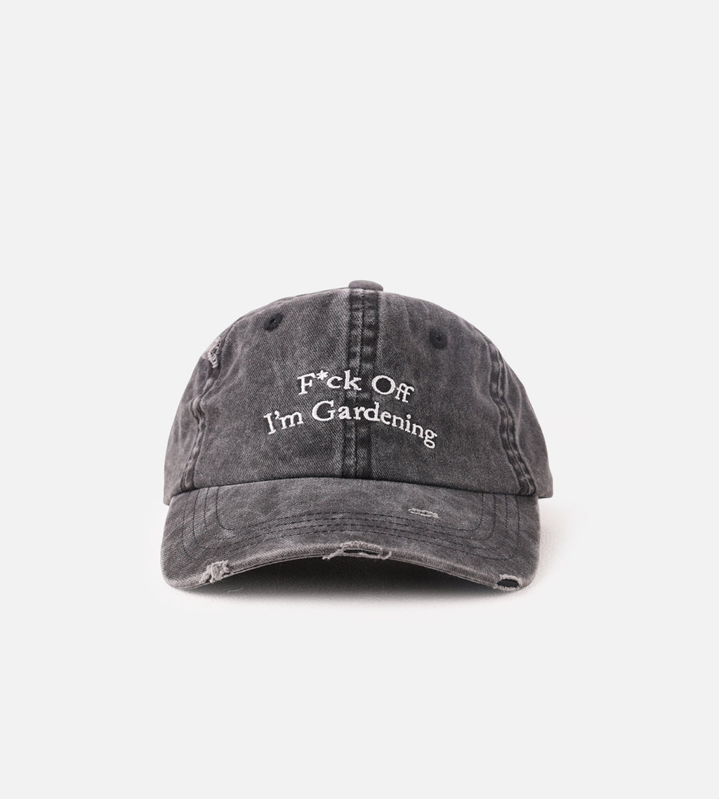 Bram's Fruit Distressed F*ck Off I'm Gardening Cap Washed Charcoal