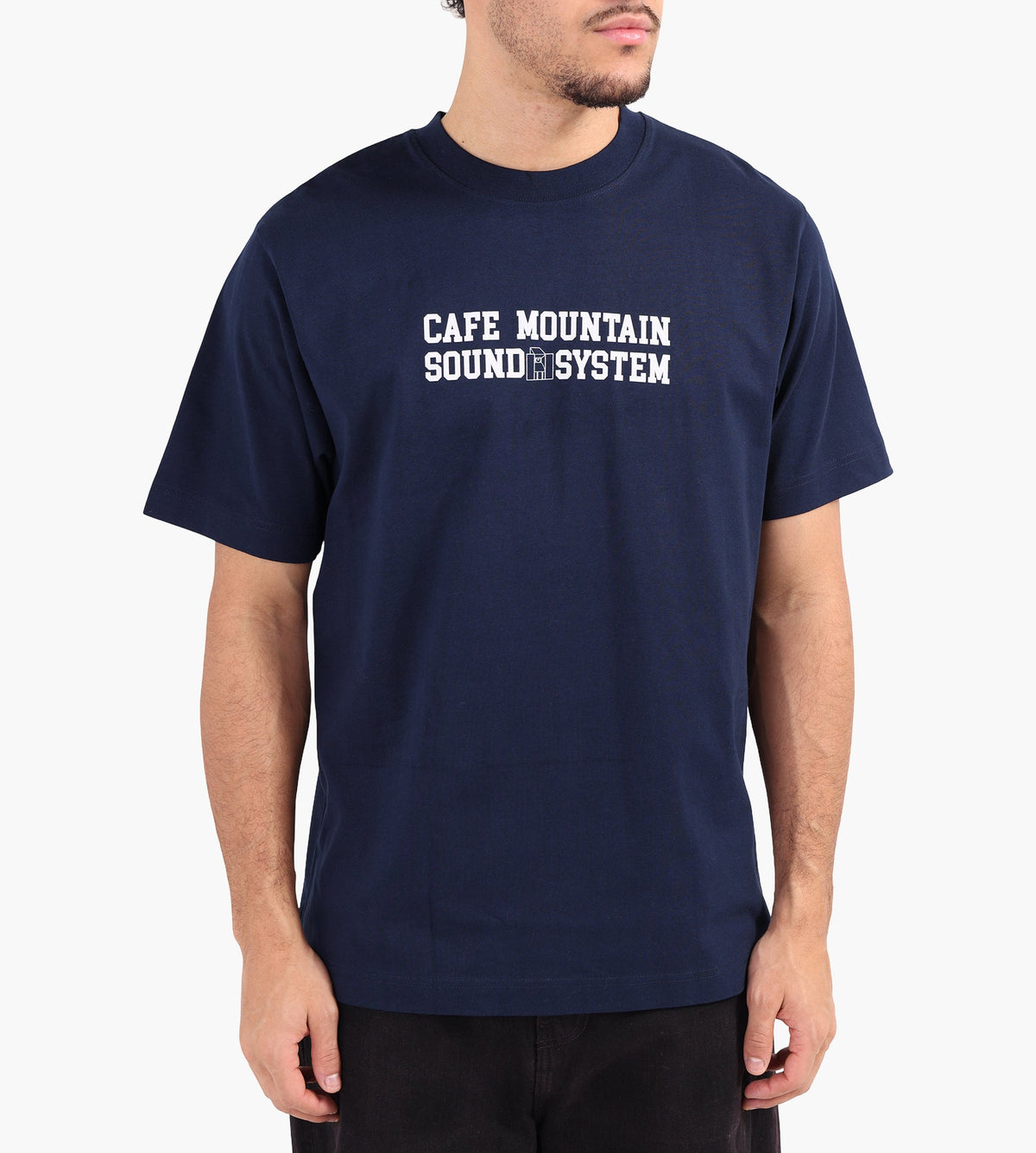 Café-Mountain Soundsystem Tee Navy