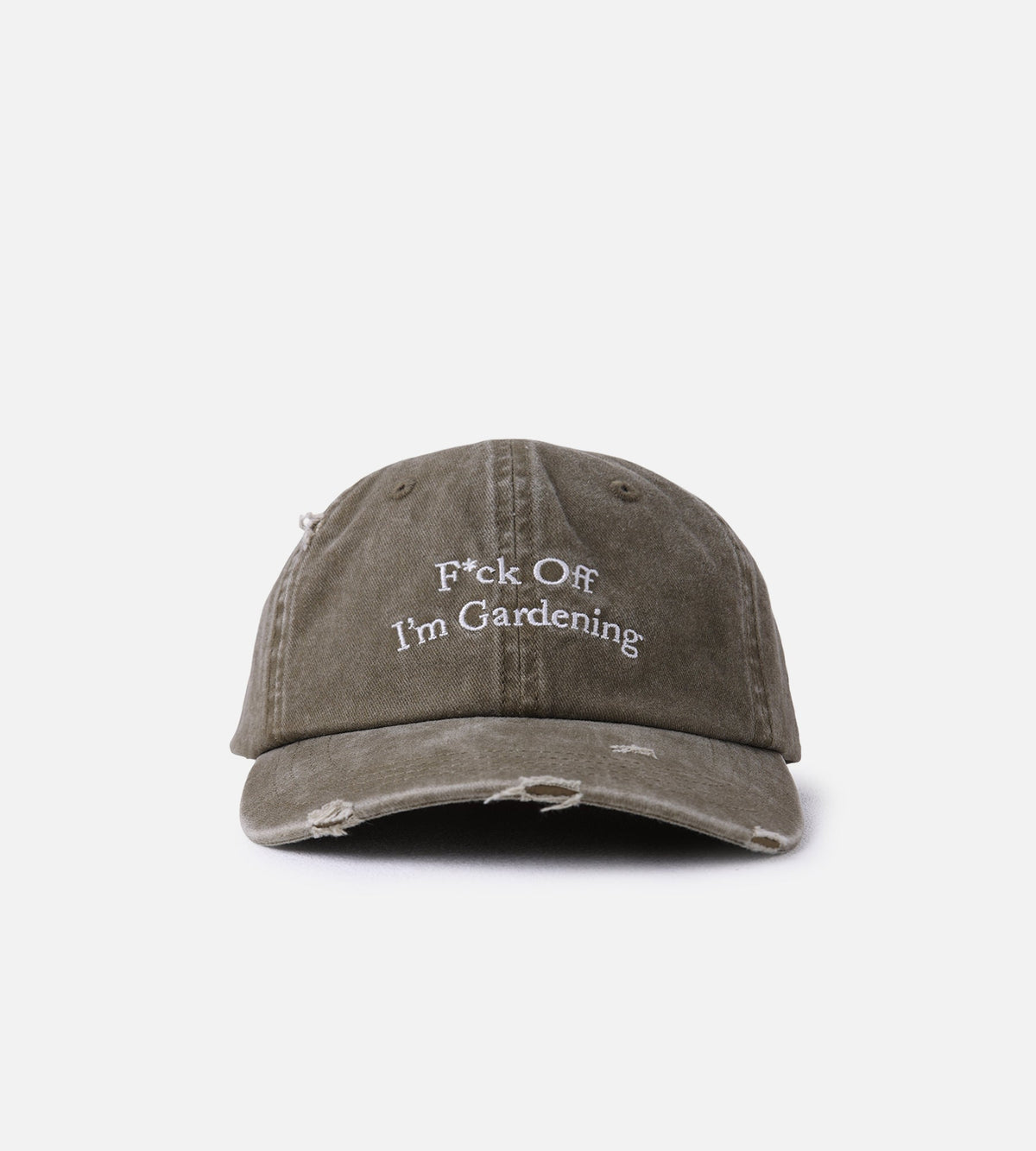 Bram's Fruit Distressed F*ck Off I'm Gardening Cap Olive Green