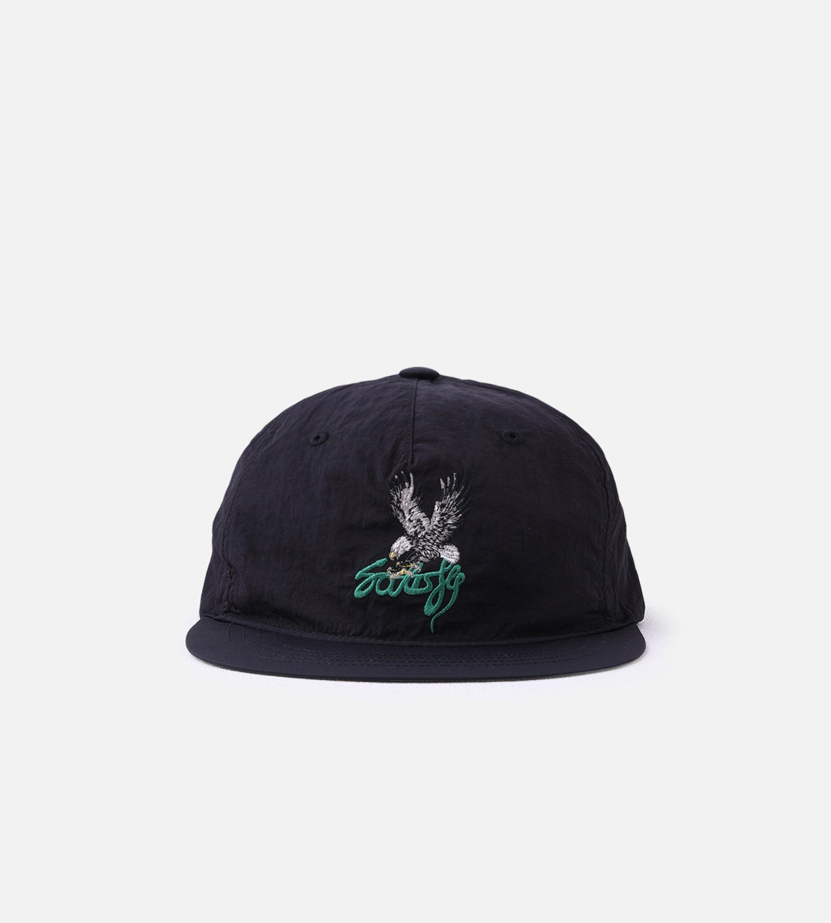 Satisfy FW26 FliteSilk 5-Panel Pinch Cap Black Eagle