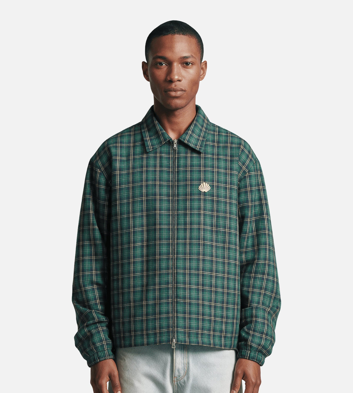 New Amsterdam Surf Association Coach Jacket Green Check