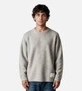 New Amsterdam Surf Association Knitted Stamp Crewneck Grey Melange