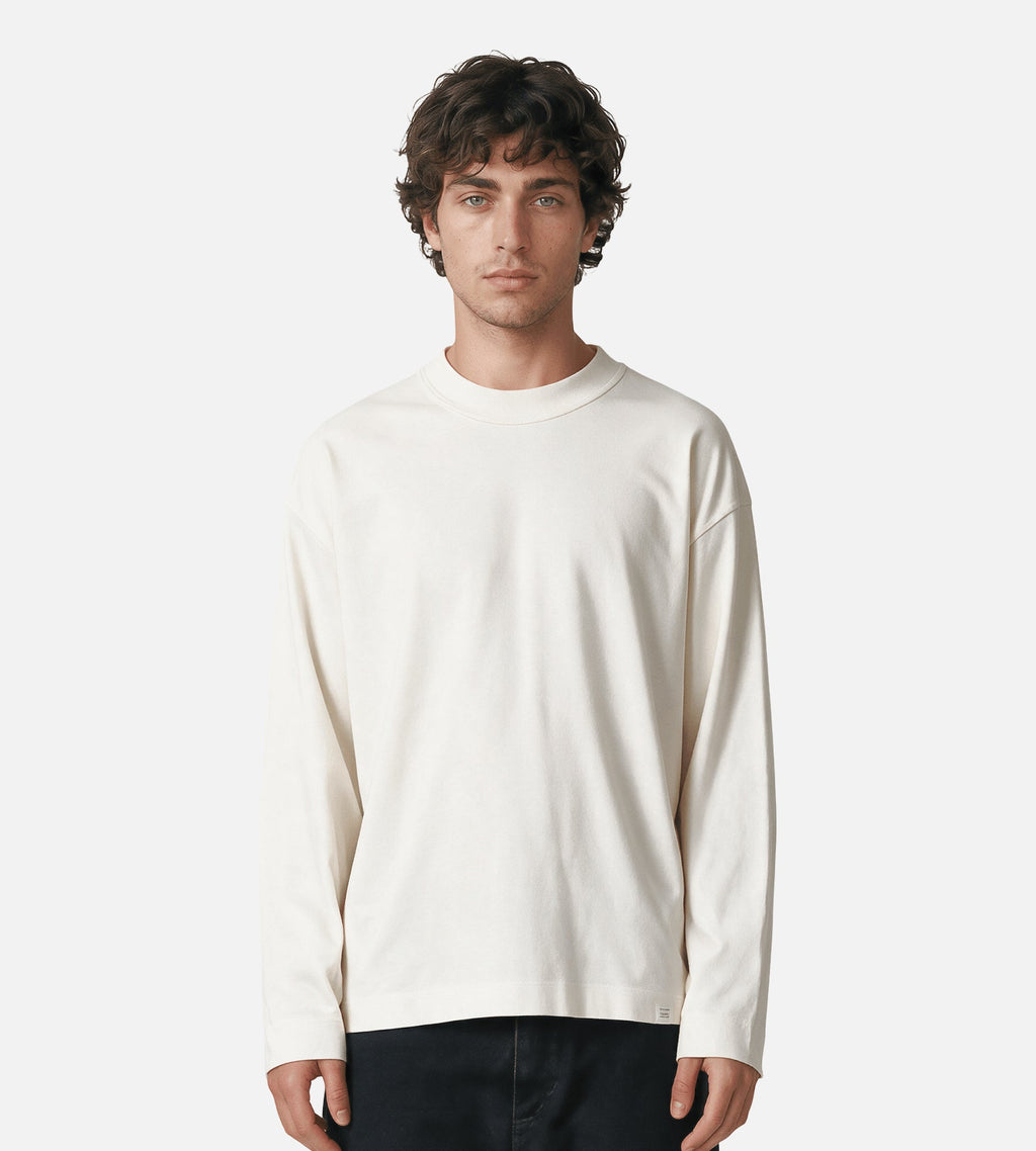 Norse Projects Isefjord Compact Cotton Longsleeve Ecru
