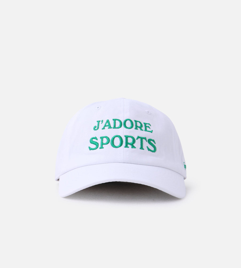 Sporty & Rich Jadore Hat White Kelly