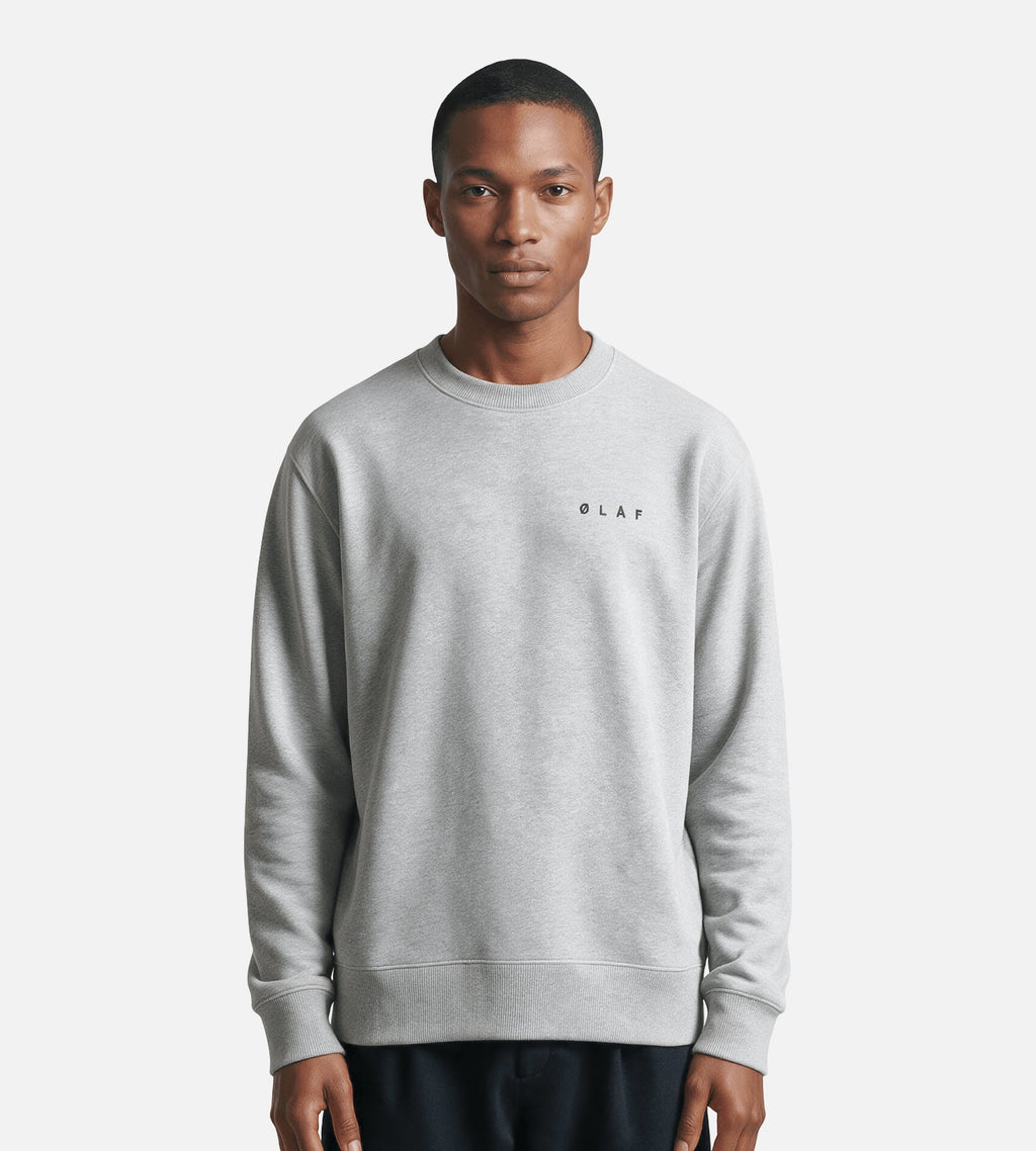 OLAF Lasso Face Crewneck Heather Grey