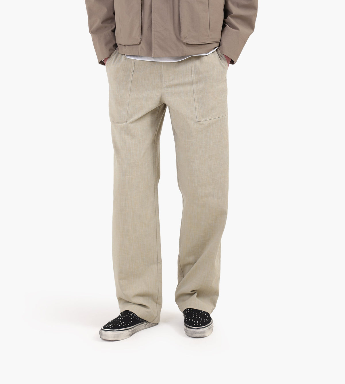 Drôle de Monsieur  Pantalon Elastiquè Coton Kaki