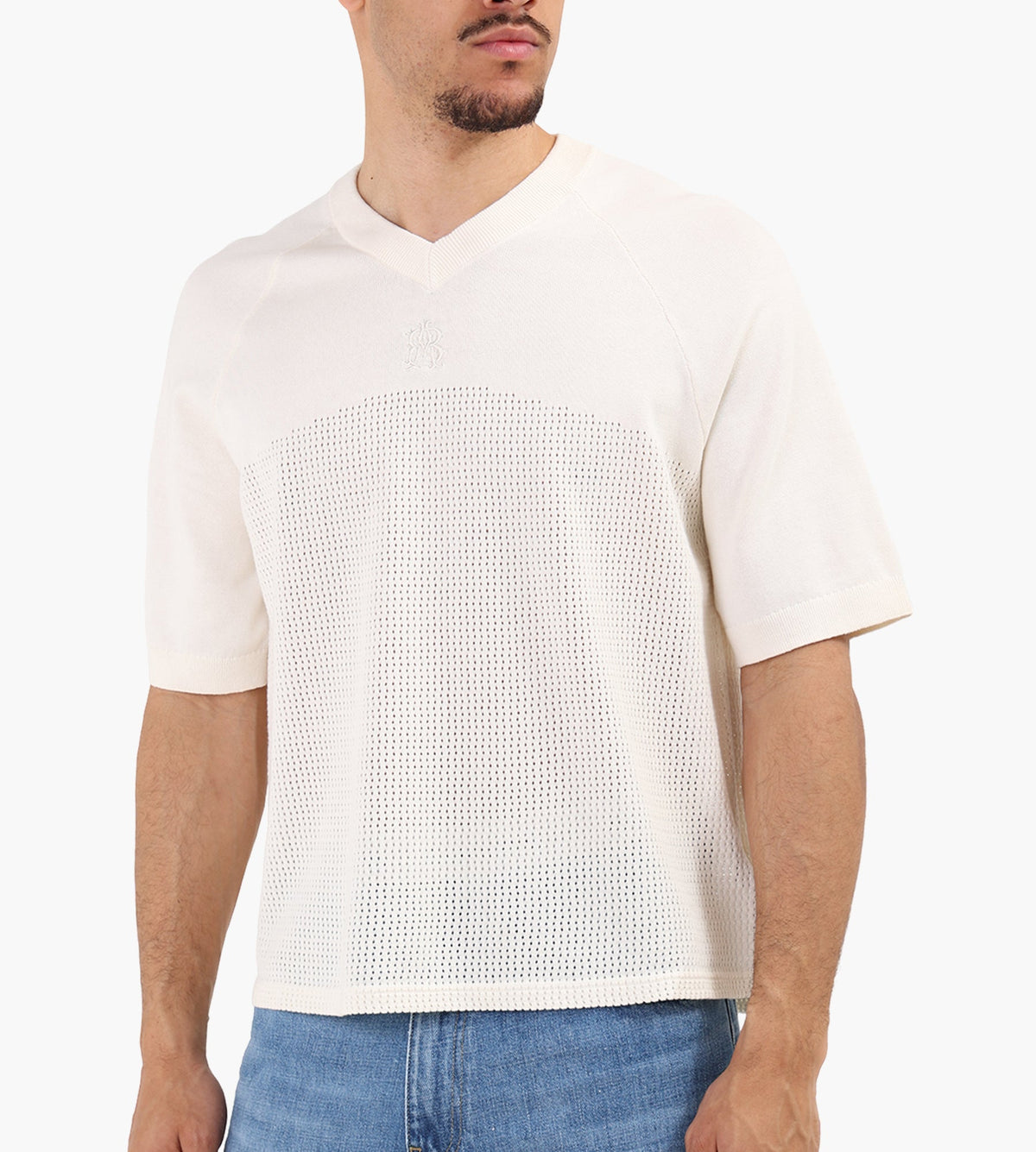 about:blank Knitted Baller Top Cotton Oat