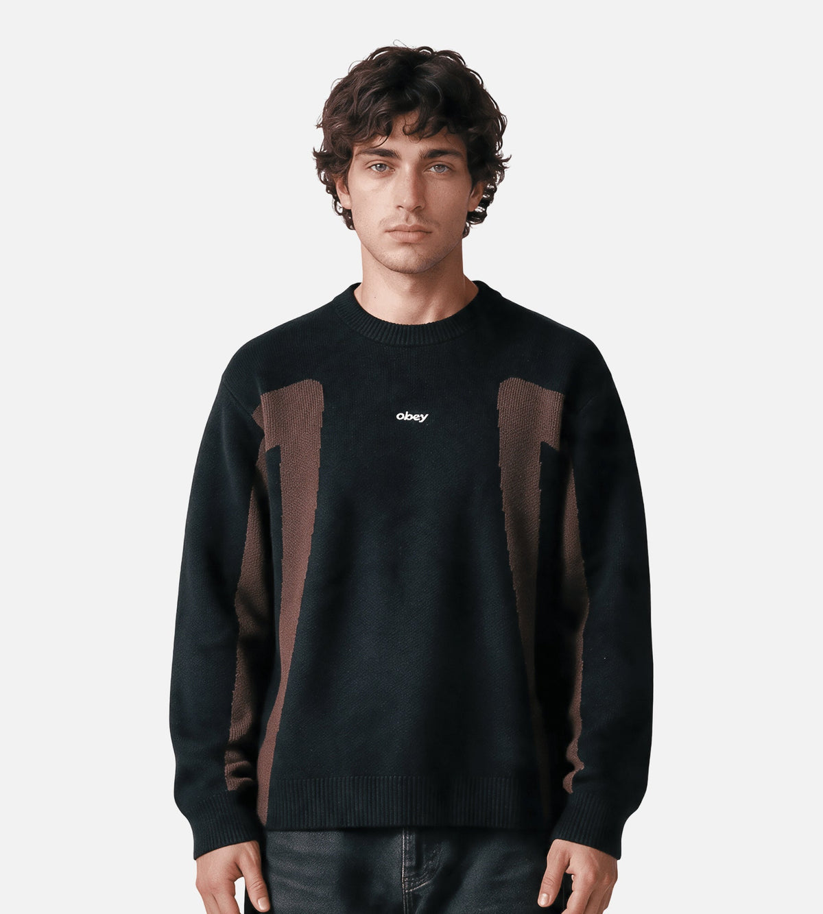 Obey Brann Sweater Digital Black Multi