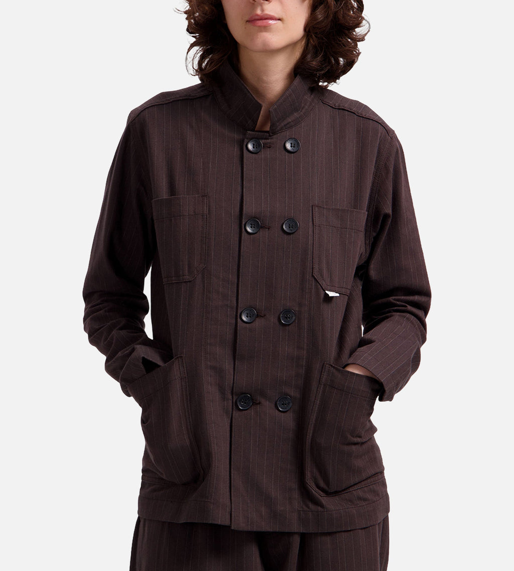 BONNE Bonne Jacket Brown Pinstripe