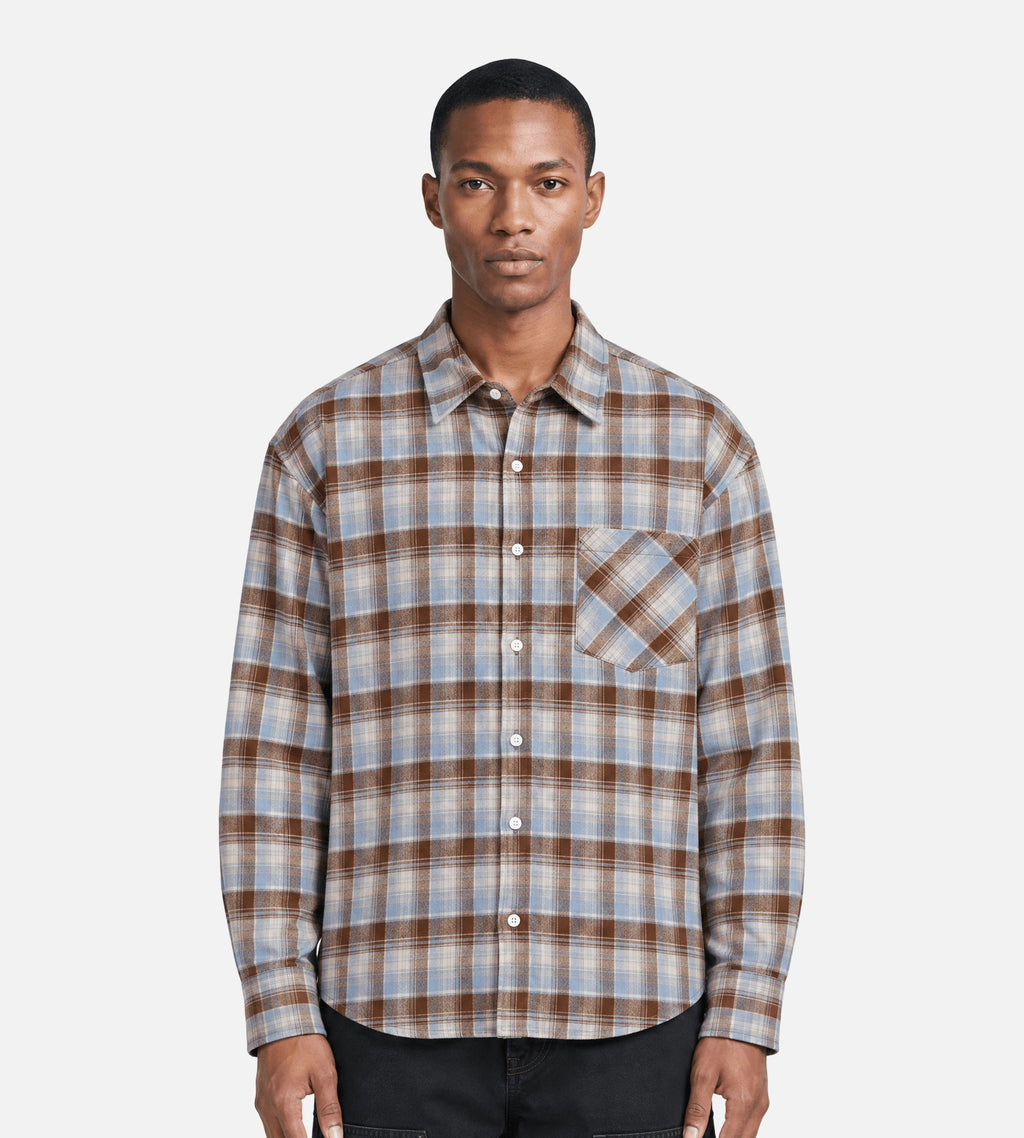 Libertine-Libertine Record 3704 Shirt Ice Blue Check