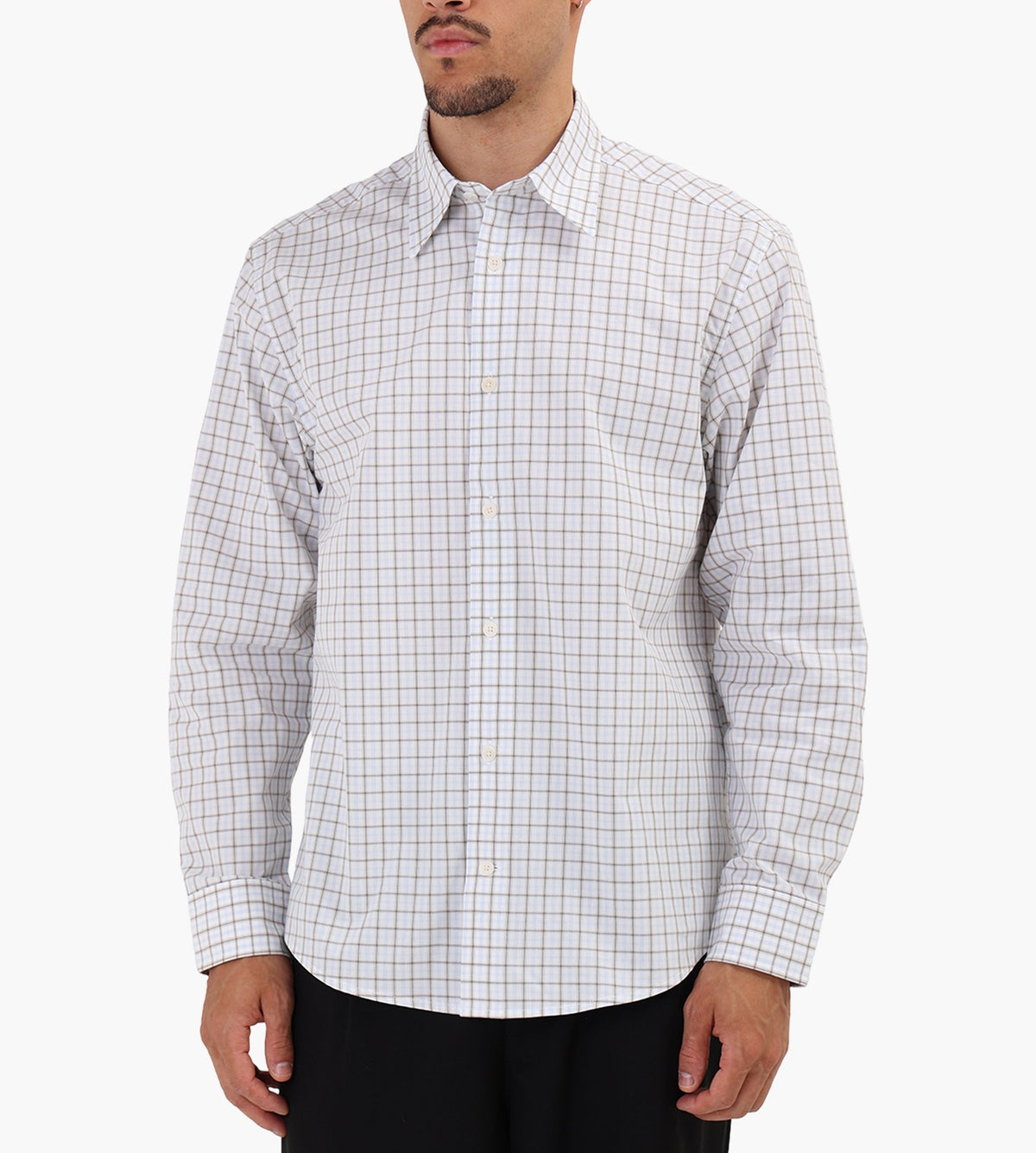 NN.07 Quinsy Long Sleeve Shirt 50070 Blue Check