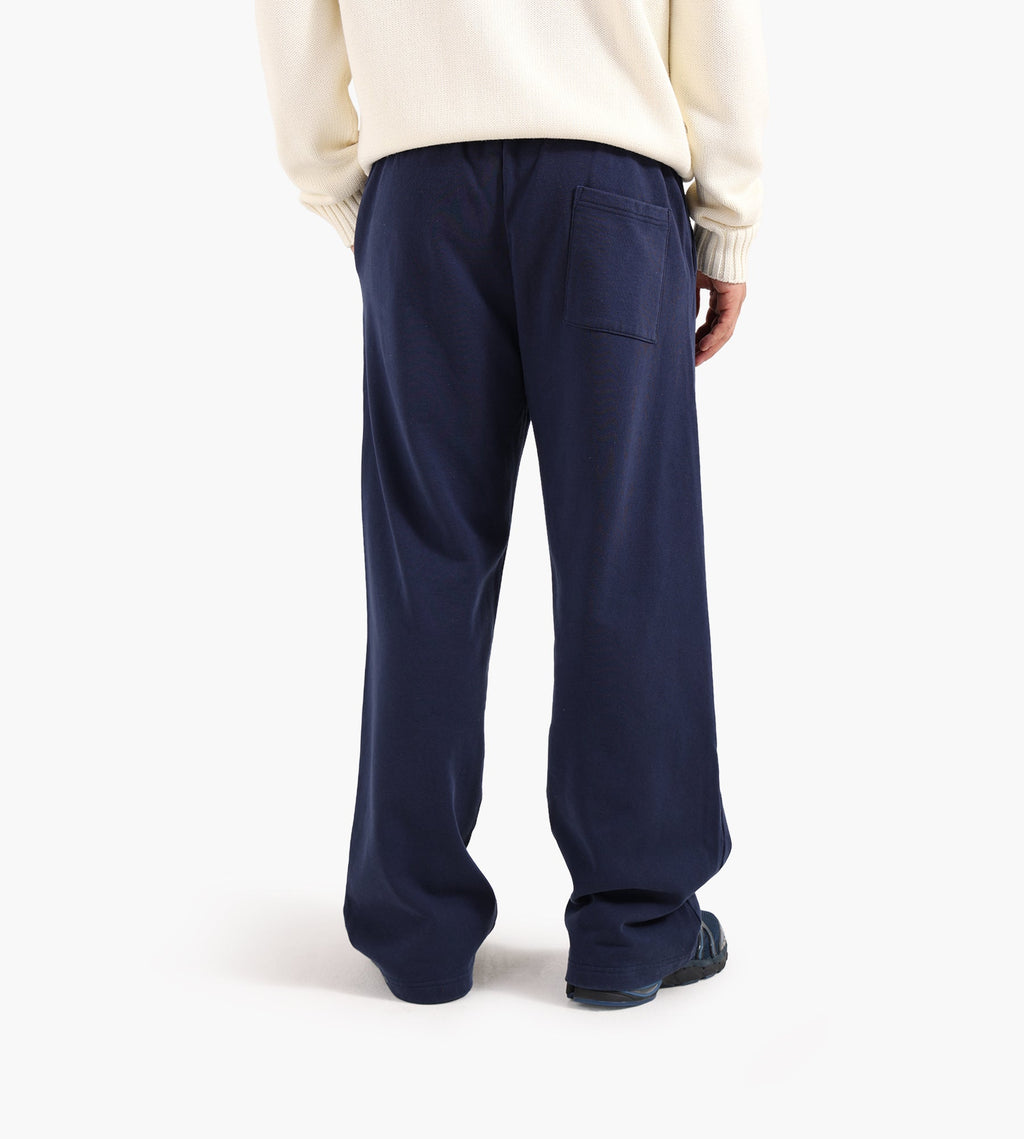 Sporty & Rich Nautical Embroidered Wide Sweatpant Dark Navy