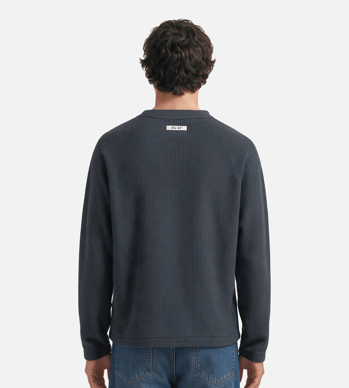 OLAF Waffle Crewneck Charcoal