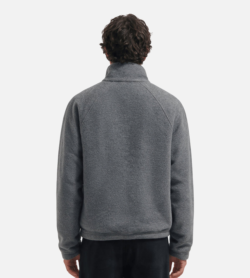 OLAF Wool Fleece Zip Jacket Sharkskin
