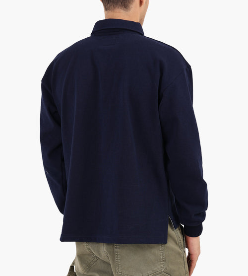 Café-Mountain Quarter Zip Heavy Sweat Navy