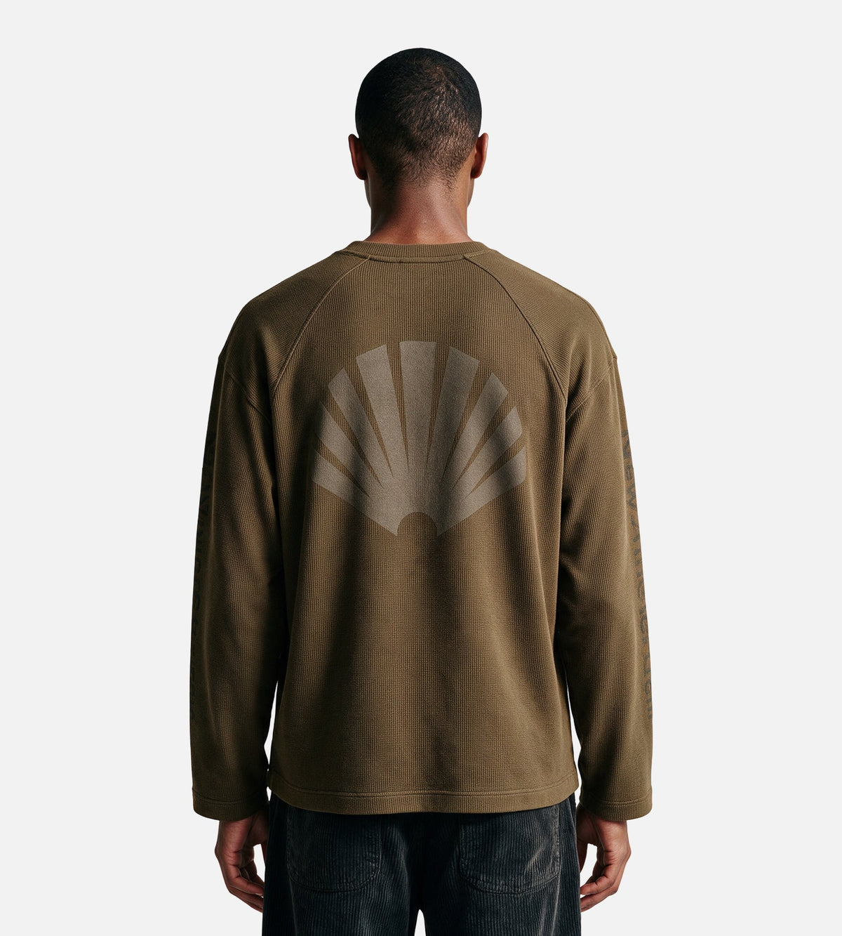 New Amsterdam Surf Association Logo Longsleeve Waffle Brown
