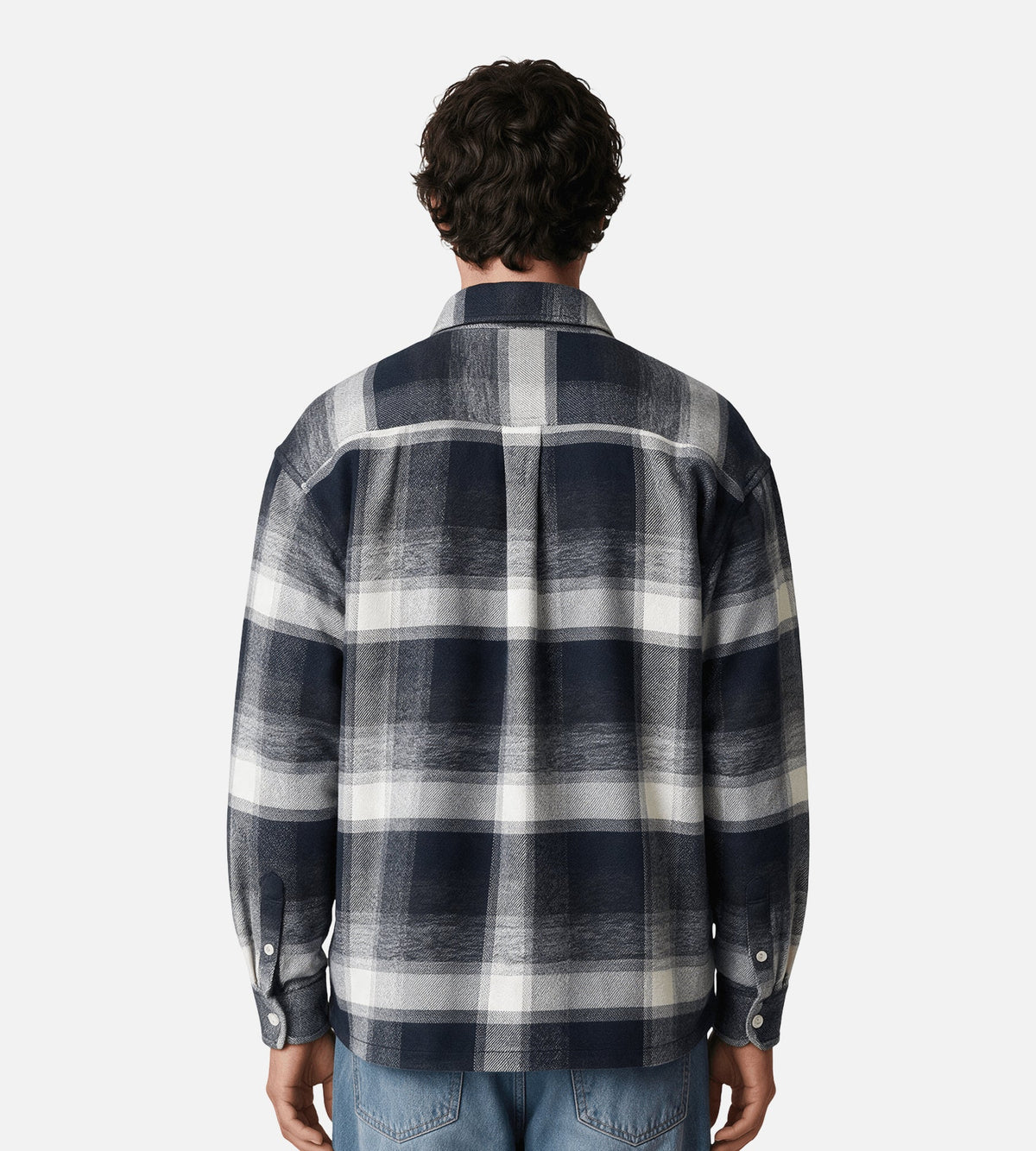 Carhartt WIP Long Sleeve Esterson Shirt Esterson Check Dark Navy