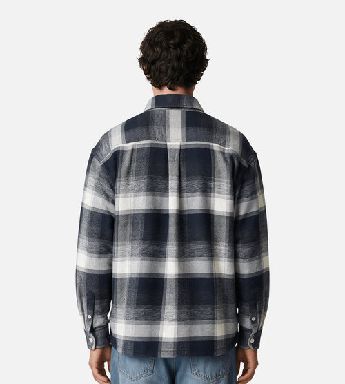 Carhartt WIP Long Sleeve Esterson Shirt Esterson Check Dark Navy