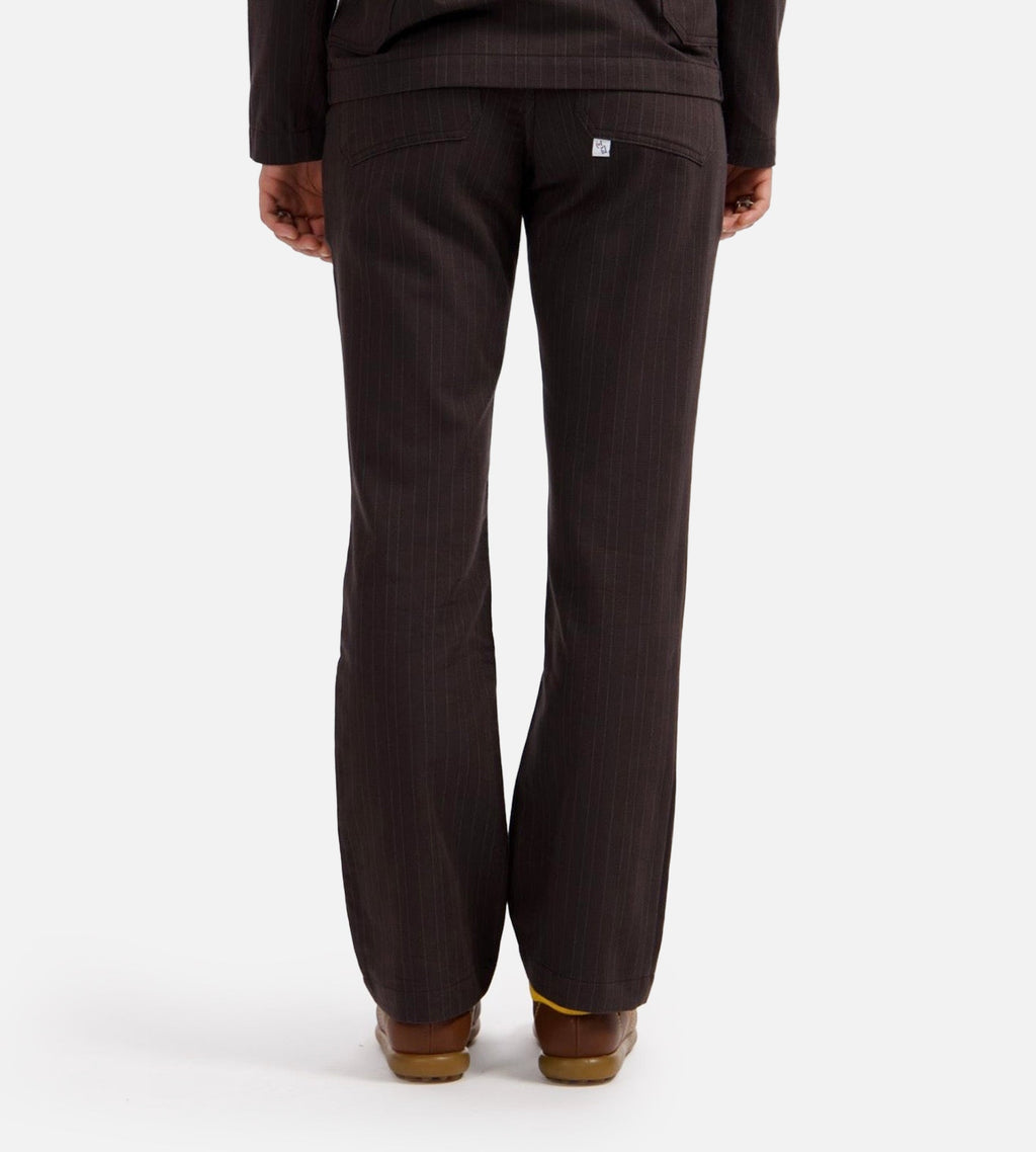 BONNE Classic Pants Brown Pinstripe