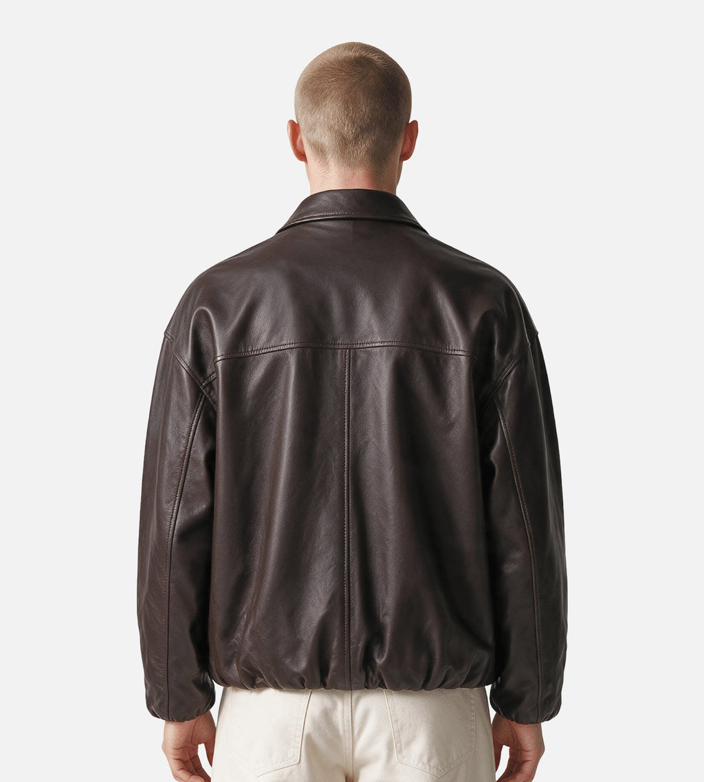 ARMA Backett Reversible Leather Jacket Coffee Bean
