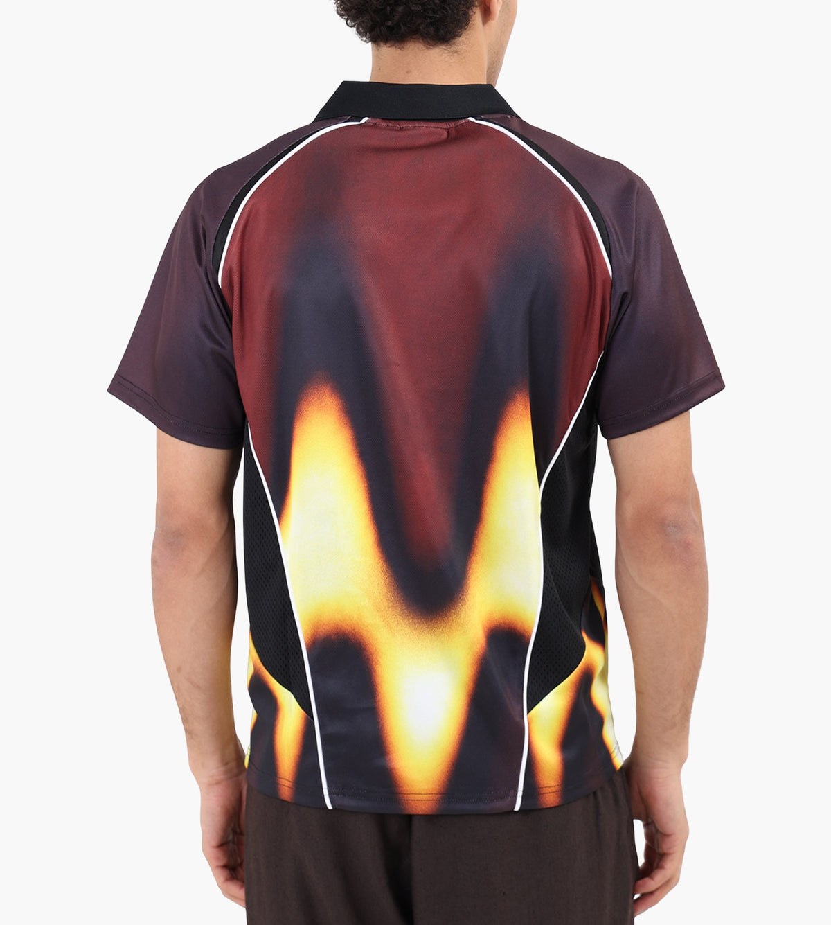 Obey Blurred Soccer Jersey Burnt Red