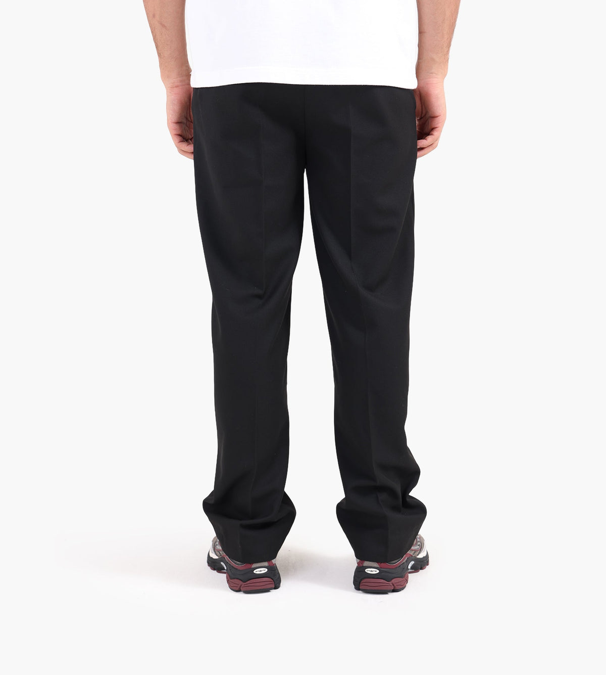 about:blank Everyday Pleated Trouser Polymix Black