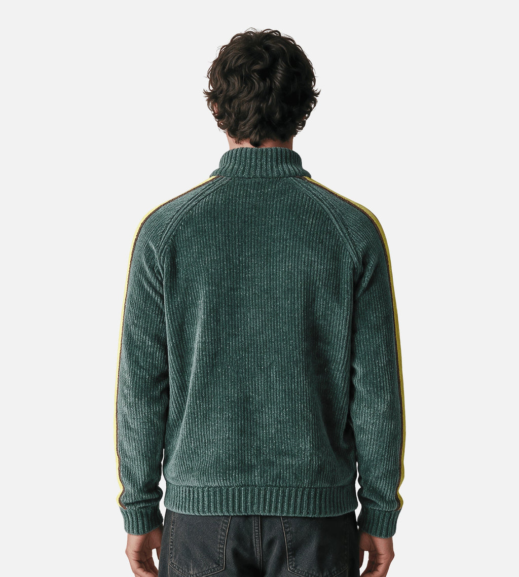 Obey Varen Zip Up Sweater Dark Forest Multi