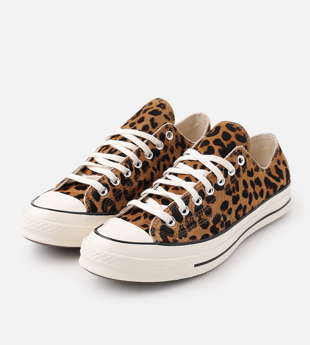 Converse Chuck 70 Low Leopard-Print Pony Hair Brown Honey Stick Egret
