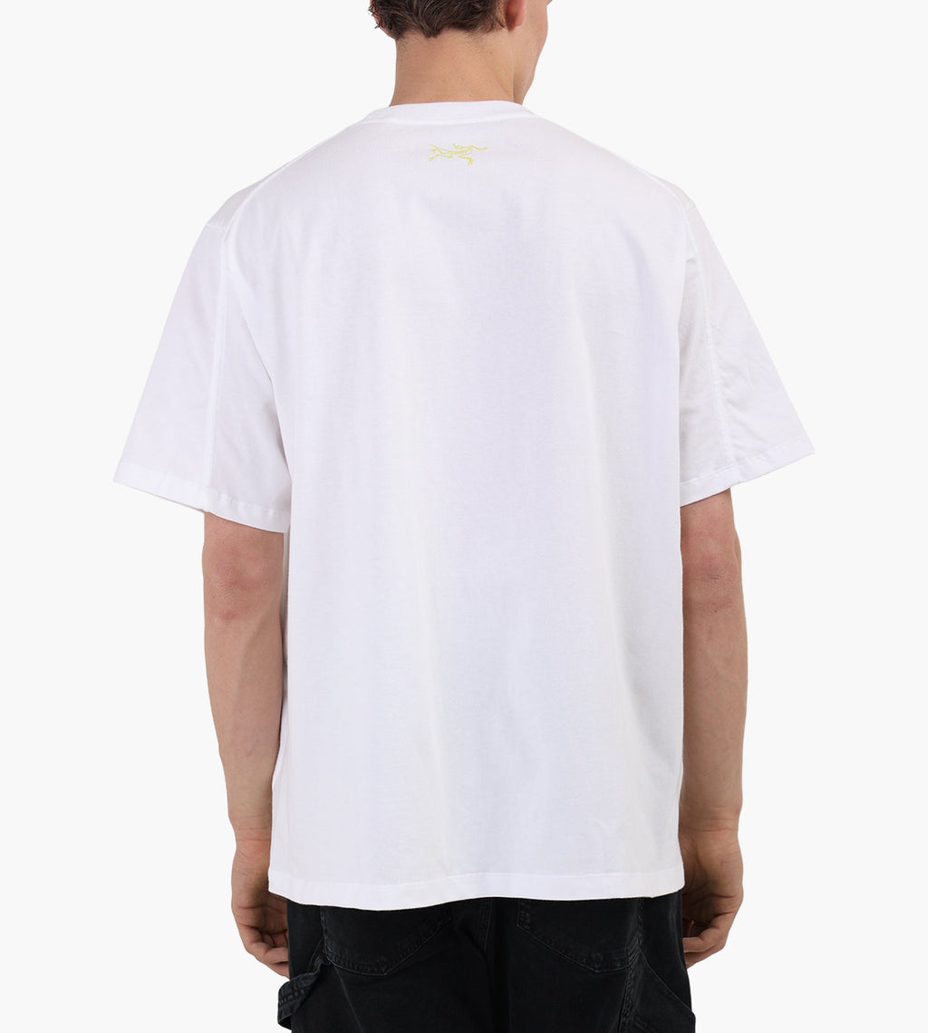 Arc'teryx Kragg Cotton Lithographica SS Tee M White Light
