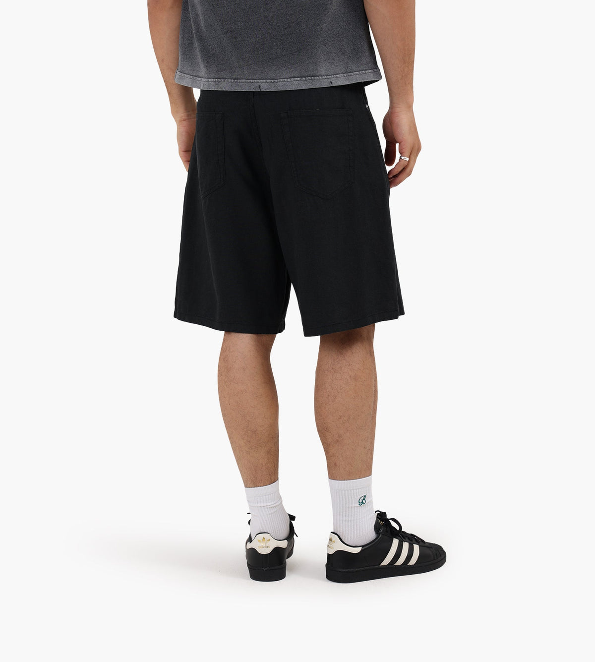 Obey Baggy Linen Devin Short Black