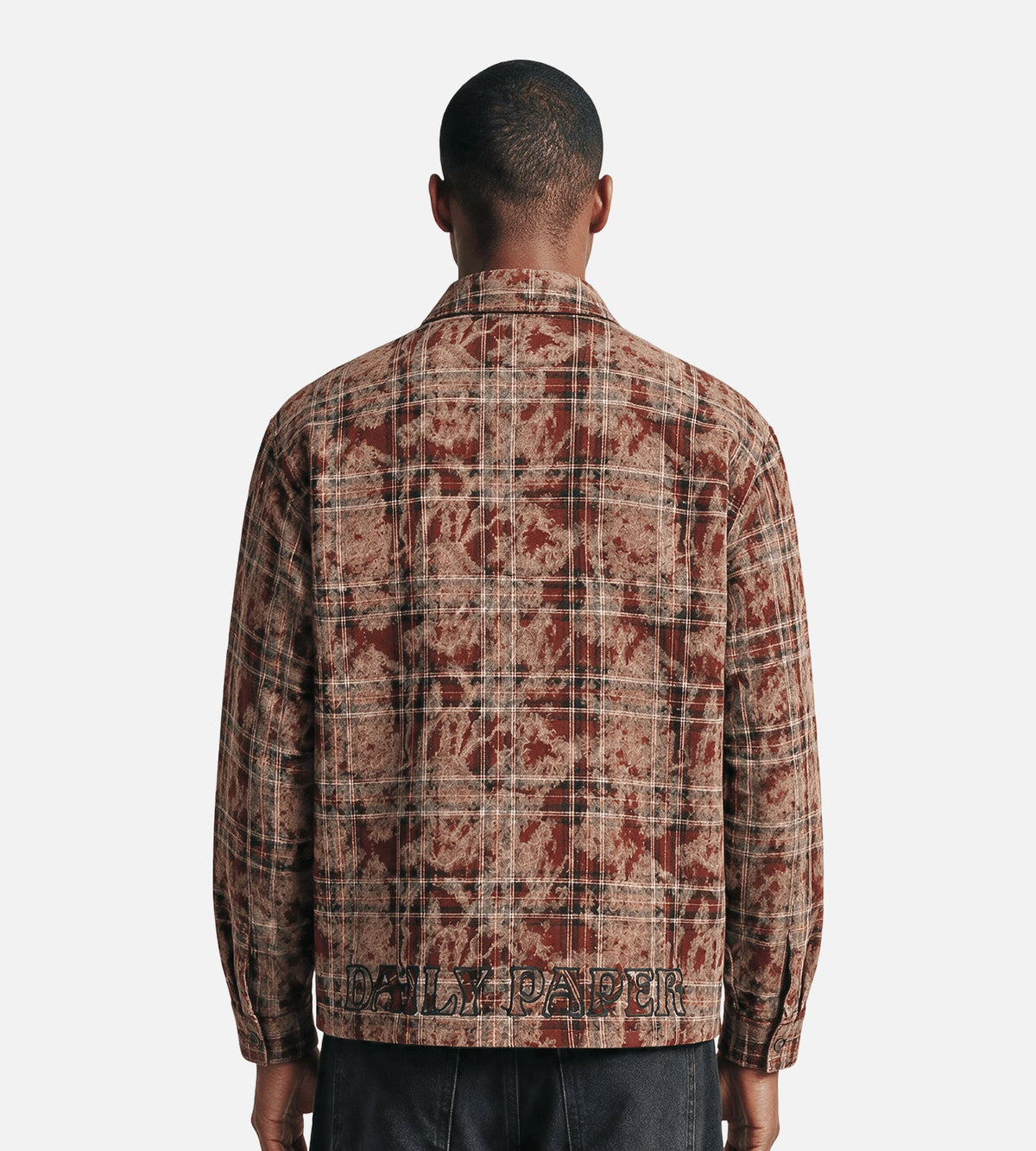 Daily Paper Washed Check Long Sleeve Shirt Madder Brown