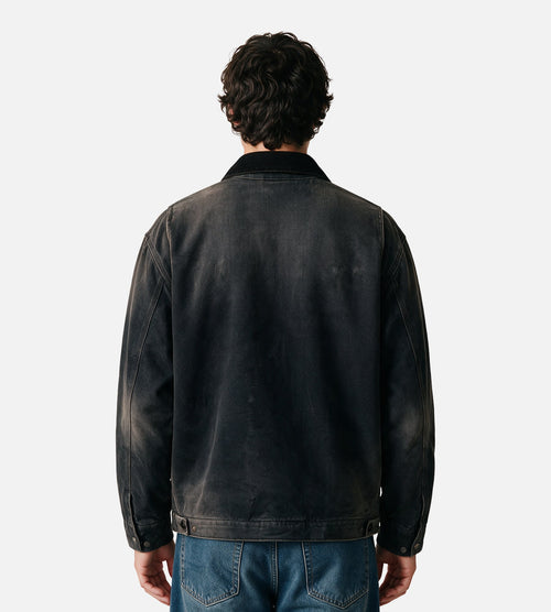 Carhartt WIP OG Detroit Jacket Black Black Tobacco Used Wash
