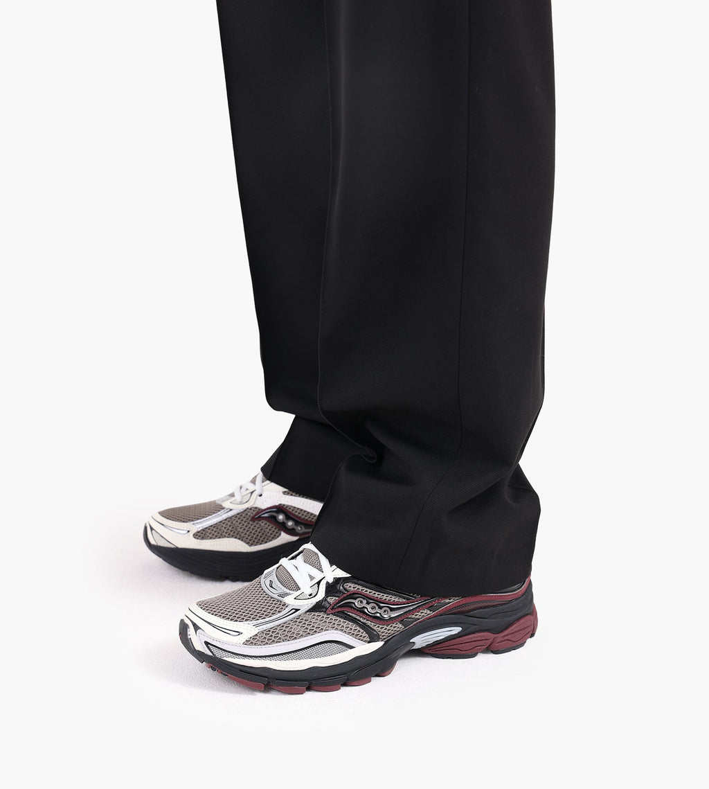 about:blank Everyday Pleated Trouser Polymix Black