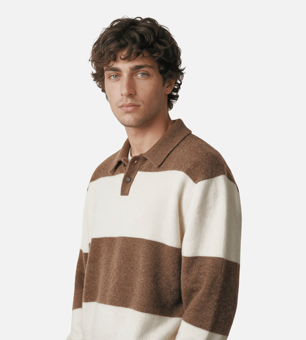 Corridor Brushed Knit Rugby Natural