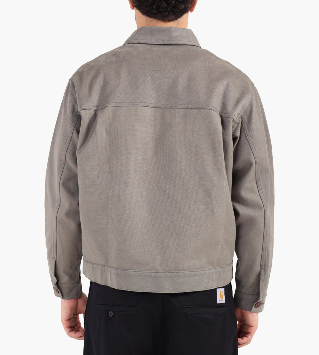 Café-Mountain Reverse Panel Workers Jacket Washed Moss