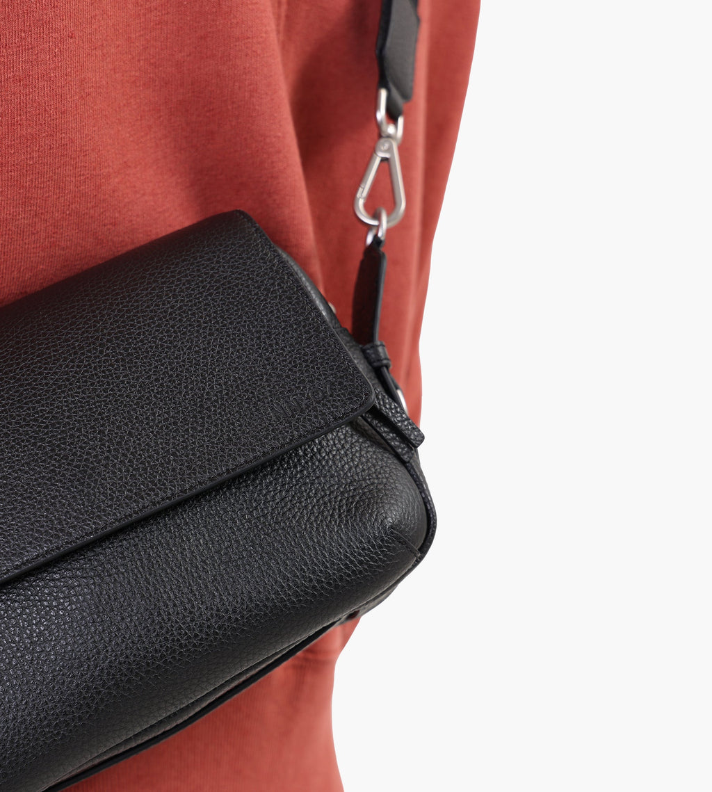 NN.07 Port Small Leather Satchel 90023 Black