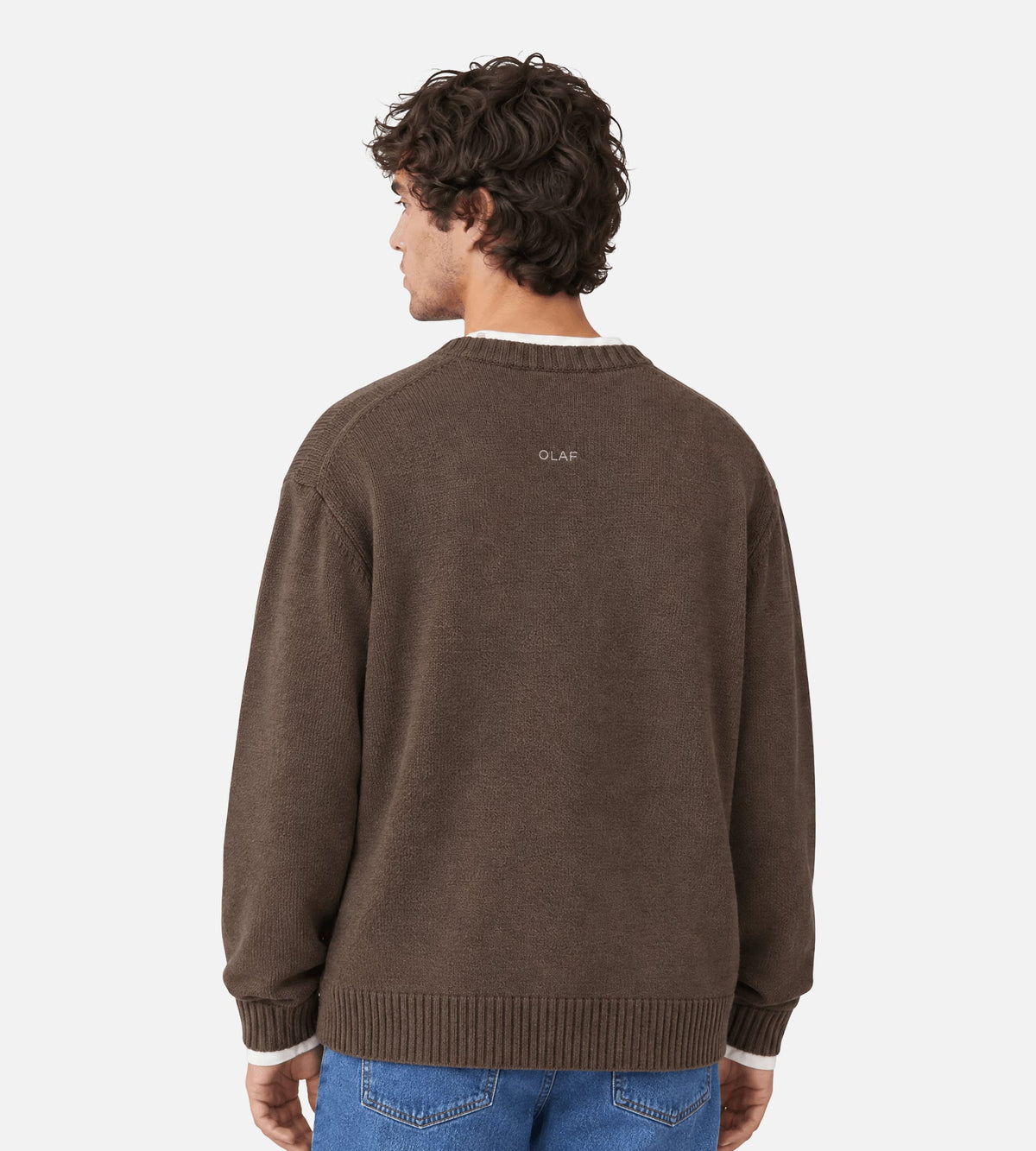 OLAF Essential Knitted Crewneck Chocolateplum