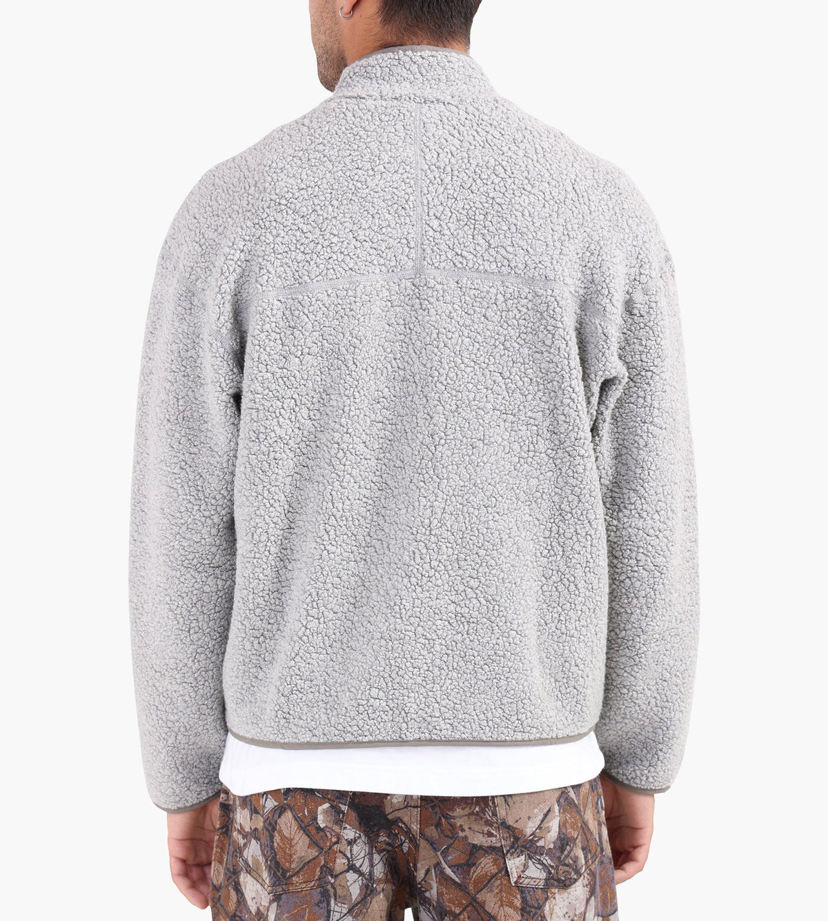 Norse Projects Bjorn Sherpa Wool Fleece Jacket Grey Melange