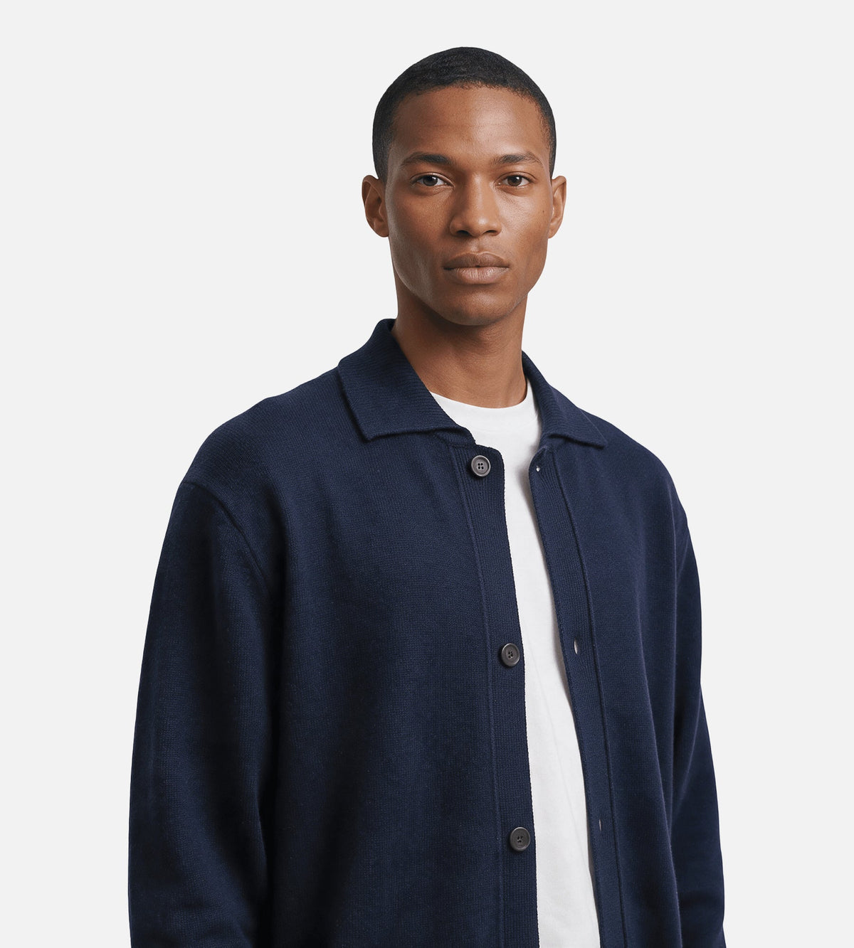 Norse Projects Aldrup Lambswool Cardigan Dark Navy