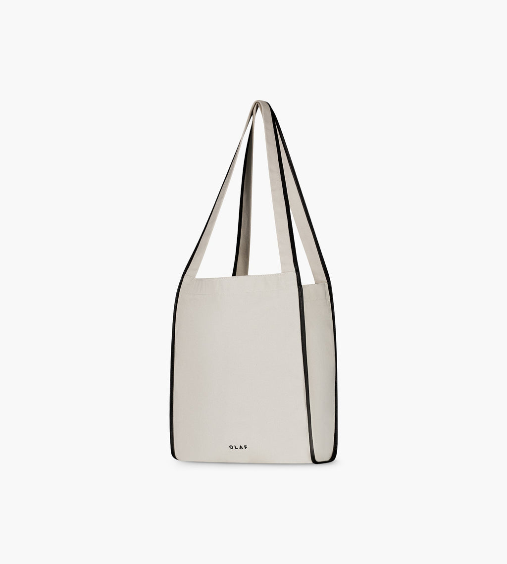 OLAF Contrast Binding Canvas Bag Offwhite
