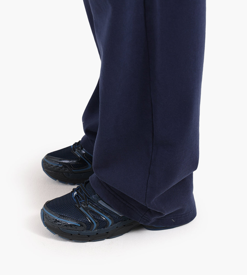Sporty & Rich Nautical Embroidered Wide Sweatpant Dark Navy
