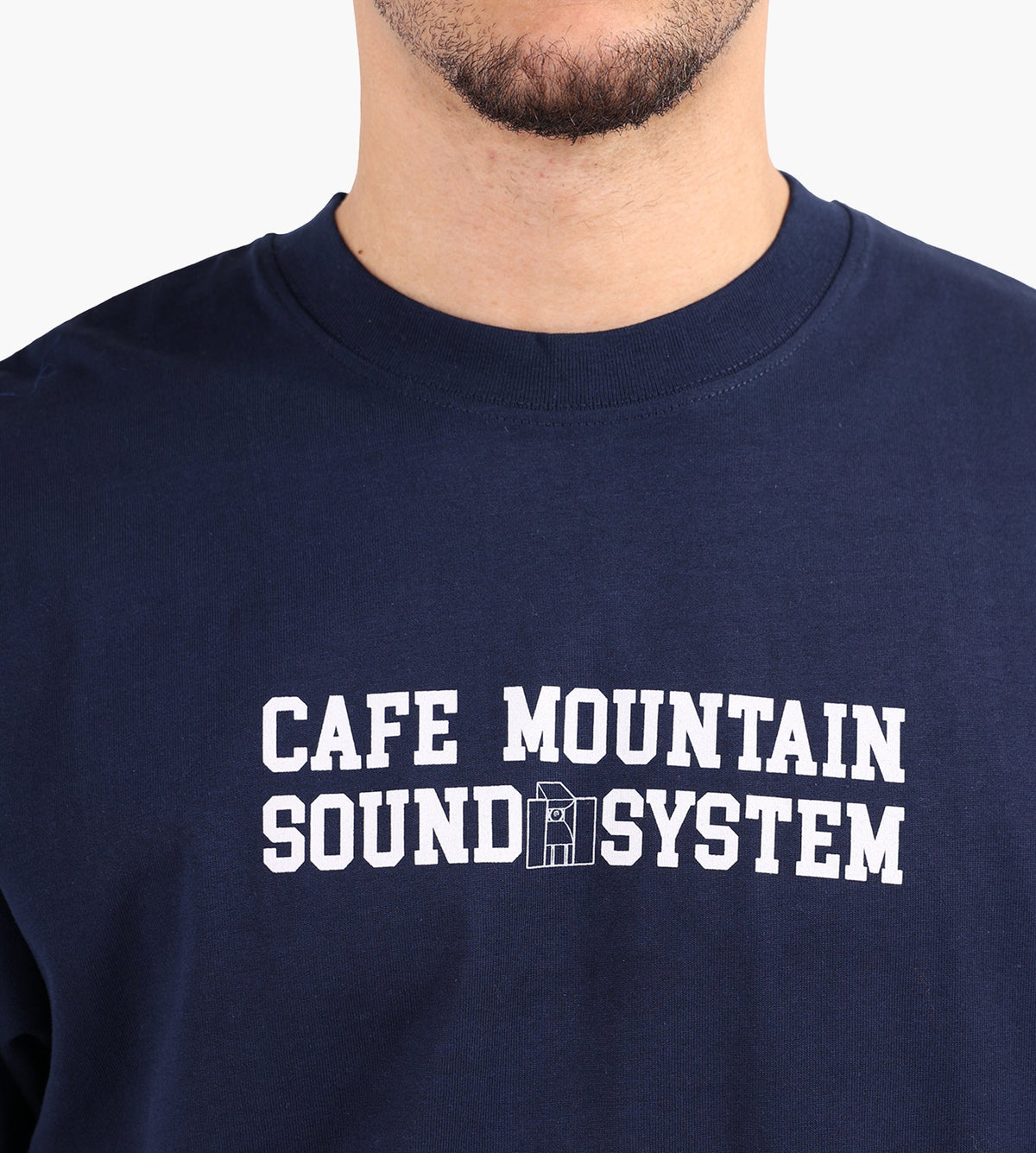 Café-Mountain Soundsystem Tee Navy