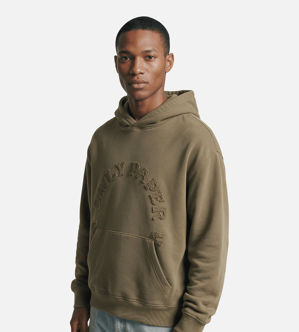Daily Paper Self Fabric Oversized Orbit Hoodie Stone Gray