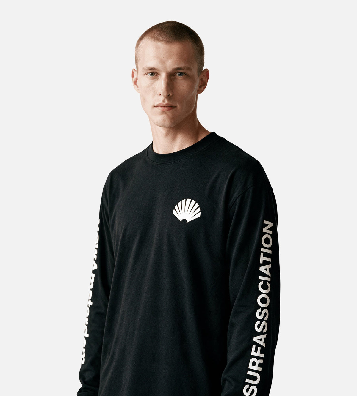 New Amsterdam Surf Association F26 Logo Longsleeve Black White